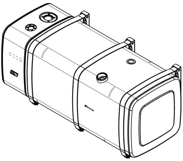 Hliníková kombinovaná nádrž 600/200 litrů, 1800x700x700mm + držáky | HSP Partners s.r.o. - Krnov