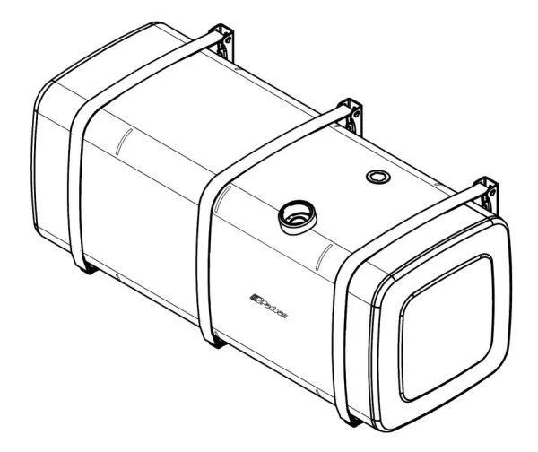 Naftová nádrž 800 litrů, 1800x700x700mm + držáky | HSP Partners s.r.o. - Krnov