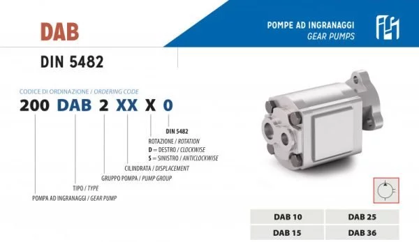 Zubové čerpadlo 10 cm³ LEVÉ - řady DAB UNI 10 cm³ - Image 2