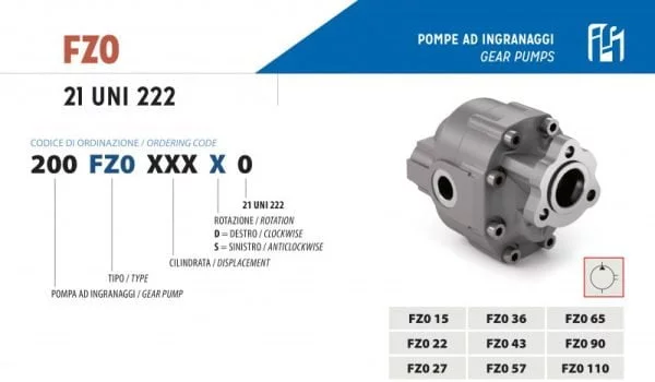 Zubové čerpadlo 65 cm³ LEVÉ - řady FZ0 UNI 65 cm³ - Image 3