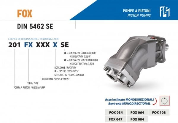 Pístové čerpadlo 34 cm³ PRAVÉ - řady FOX ISO 34 cm³ | HSP Partners s.r.o. - Krnov
