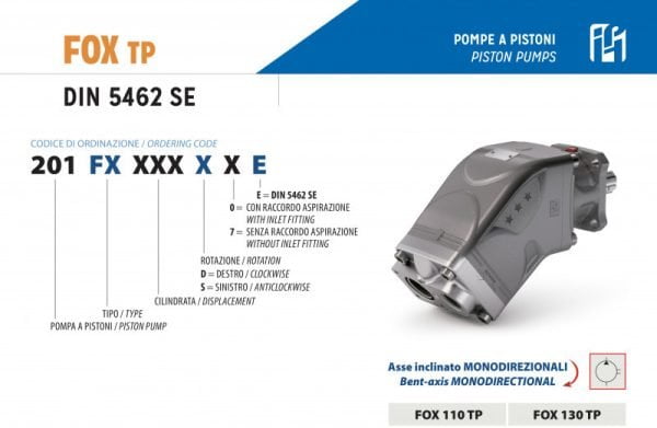 Pístové čerpadlo 110 cm³ PRAVÉ - řady FOX TP ISO 110 cm³ | HSP Partners s.r.o. - Krnov