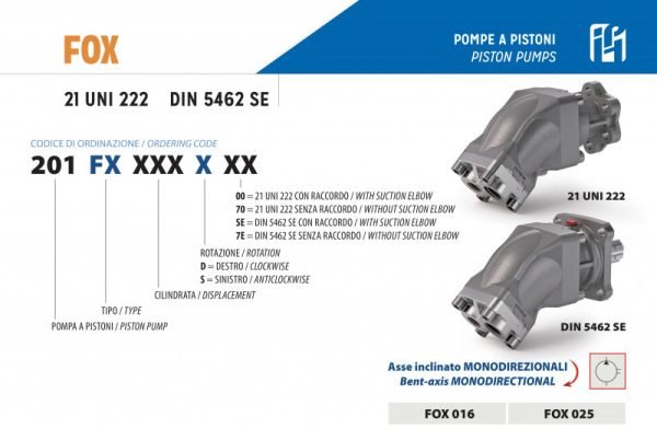 Pístové čerpadlo 16 cm³ PRAVÉ - řady FOX UNI 16 cm³ | HSP Partners s.r.o. - Krnov