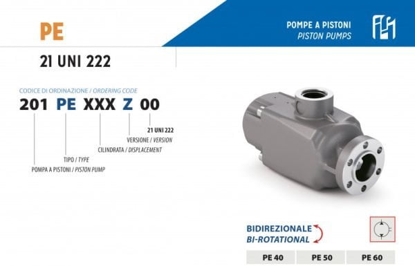 Pístové čerpadlo 40 cm³ OBOUSMĚRNÉ - řady PE UNI 40 cm³ | HSP Partners s.r.o. - Krnov