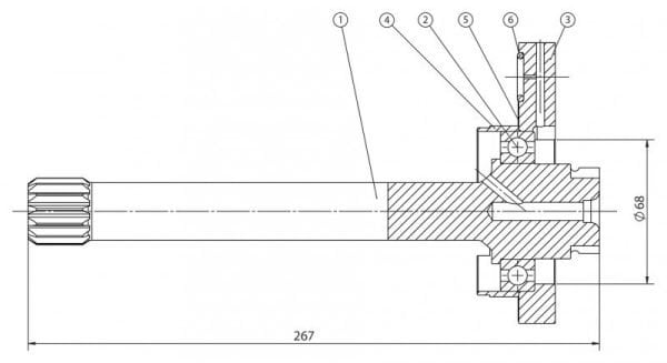 205A7830000 KIT ALBERO ZF ECOSPLIT (PTO 88Z6) | HSP Partners s.r.o. - Krnov