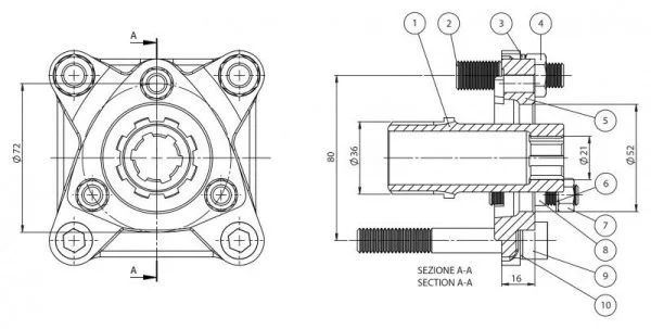 205X3260000 KIT X MTG POMPE 3F SU PF 3204