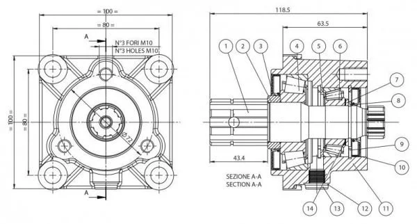 352X0570000 ADATT. PTO MERCEDES SPRINTER-CB NSG.